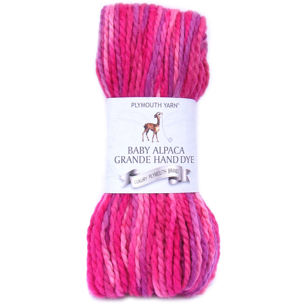 100% Baby Alpaca Yarn Wool 100g Hank Bulky Weight Hand Dyed
